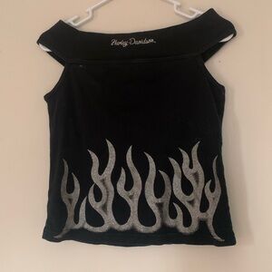 Off shoulder Harley Davidson Tank
